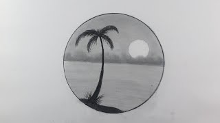 circle drawing - easy circle drawing - easy circle scenery - easy nature drawing - easy drawings