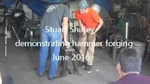 Hammer forging demonstrated by Stuart Shirley
