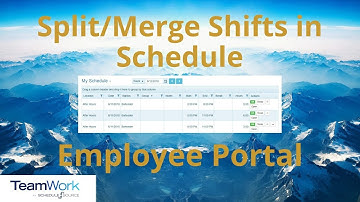 TeamWork 5 Employee Tutorial: How to Split and Merge Shifts in Your Schedule