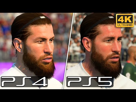 PS5 vs PS4 Graphics Comparison - FIFA 21 next gen vs old gen - Real Madrid faces! (4k)