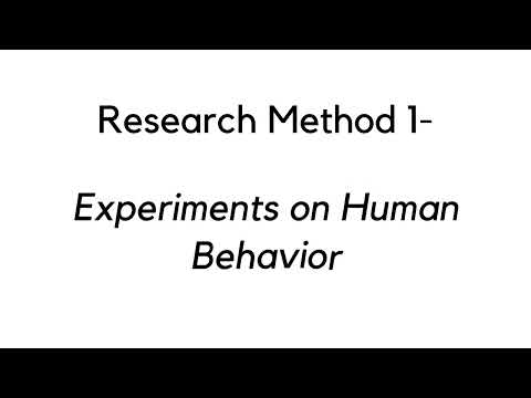 What Scientific Method Should Be Used When Investigating Human Behavior