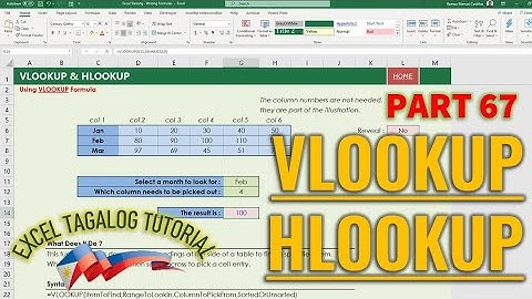 [Excel Tagalog Tutorial #67] Vlookup and Hlookup
