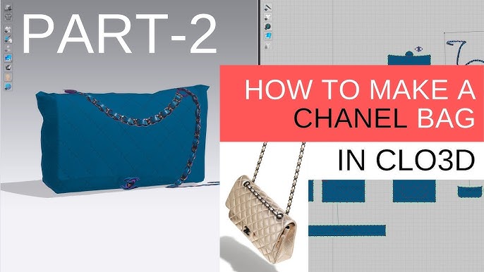 How to create a classic CHANEL quilted hand bag in CLO3D - Part I 