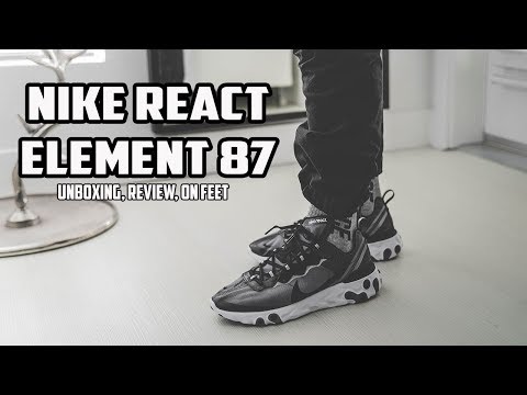 nike react element 87 black on feet