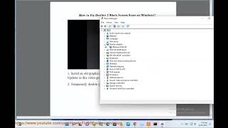 Fix Destiny 2 Black Screen Issue on Windows