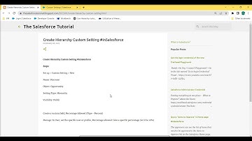 Create Hierarchy Custom Setting #inSalesforce