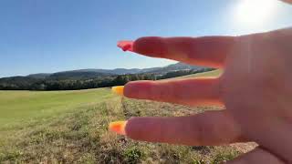 ASMR outdoors in nature ☀️ camera tapping, scratching and dragging you through grass