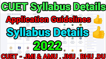 How to download cuet syllabus 2022 || official syllabus cuet 2022 || cuet application form 2022
