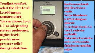 PHILIPS REMSTAR A Flex Menu Tutorial  English–Turkish CPAP Guiden PART2