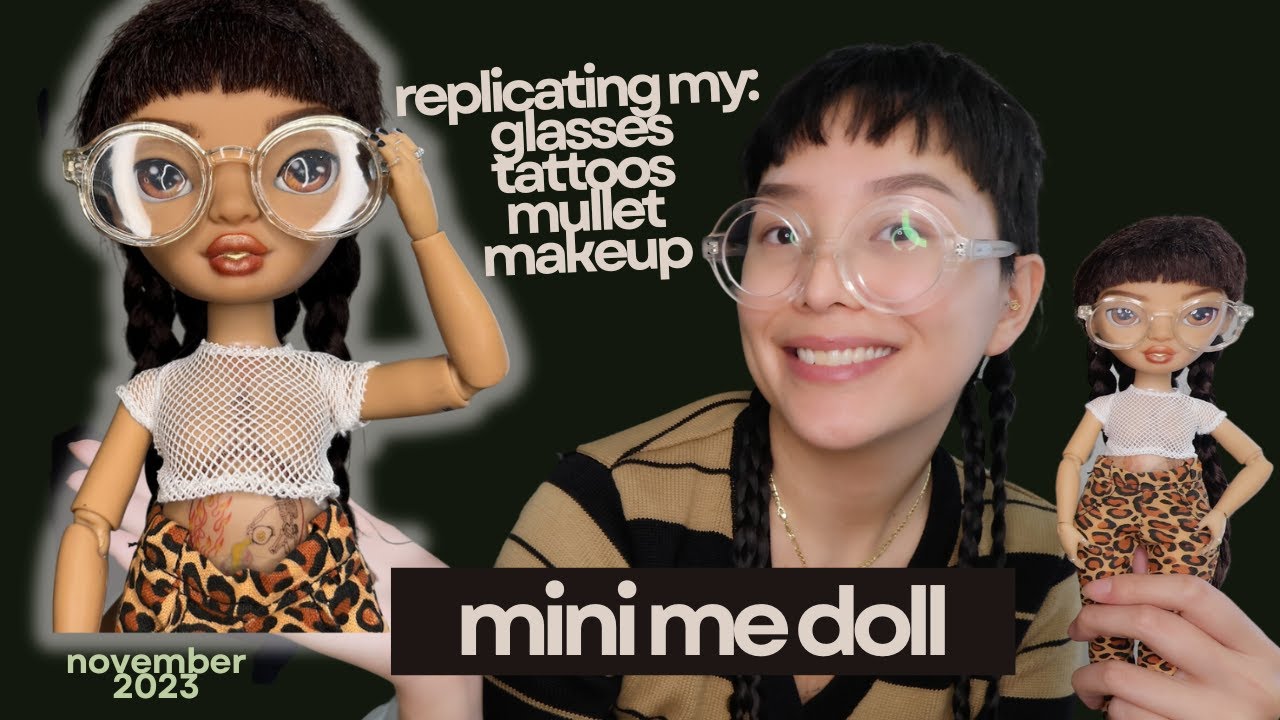 DIY MINI ME DOLL Rainbow High Tessa & Meena Transformation! w Reroot Gun & Waterslide Decal Tattoos