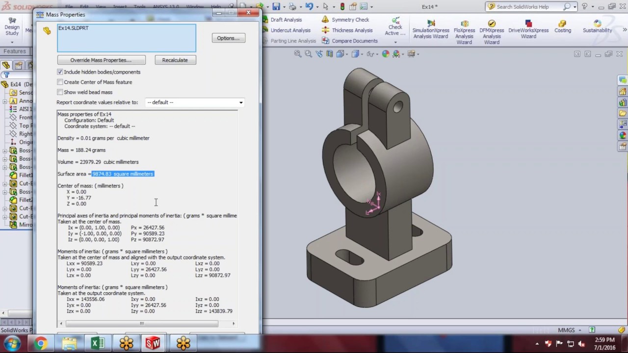 How to use Sensors Mass | SOLIDWORKS TUTORIALS | Tecnsiacad Tutorials ...