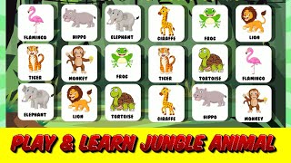 Jungle Animal Names: Play and Learn with Fun Activities | Jungle Animals Memory Game for Kids screenshot 1