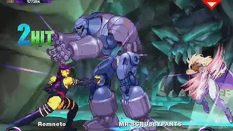 MvC2: Romneto - Psylocke Crafty Crossup to NJ Infinite DHC Hail Storm vs Sent