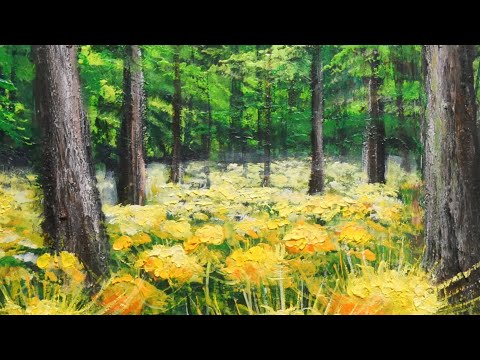 油絵 油彩 油彩画 絵 絵画 絵【彼岸花の森】 油絵】彼岸花 - YouTube