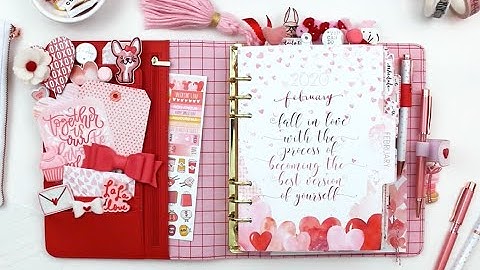 Cocoa Daisy February "Love Notes" Planner Set Up.