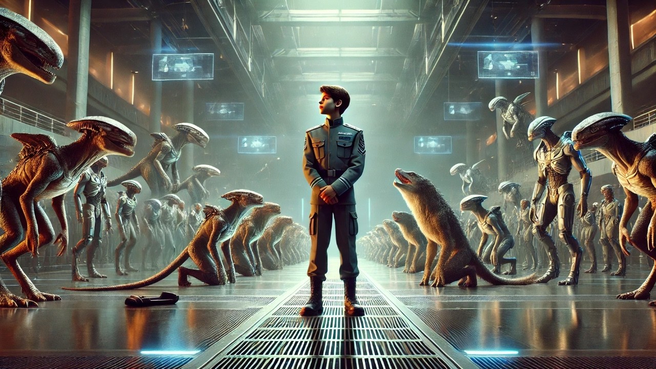 Они издевались над тихим голосом человека-кадета, пока он не отдал приказ, и все хищники не подчи...