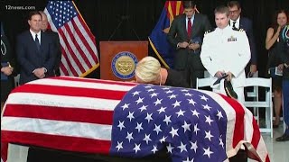 The McCain family says their last good byes to John McCain