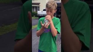 Drinking water bottle in 1 second fail