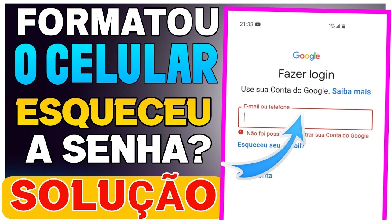 Meu Celular formatou sozinho perdi acesso do meu Google