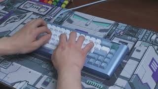 Pixelspace Capsule with lubed Gateron Hippos Typing Sounds
