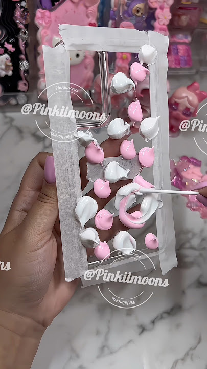 Pink moonfrost case in the making! What next? #phone #fyp #shorts #reels #diy #labubu #asmr #pink