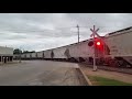Union Pacific 9714 Dash 9 leads a Empty cement train at Sealy Texas