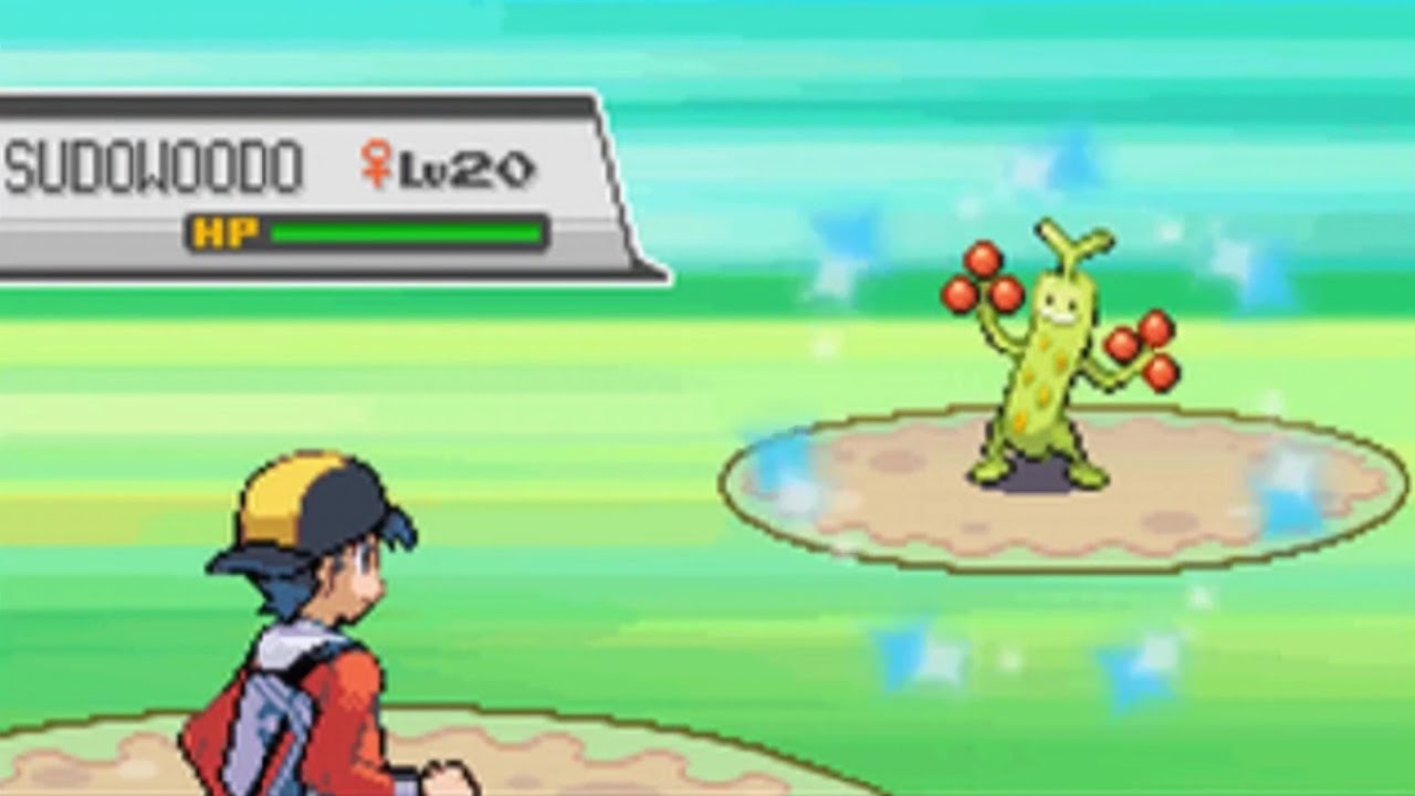 Live Shiny Sudowoodo 10,000+ SRs Pokemon HeartGold Shiny Badge Quest