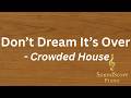 Don’t Dream It’s Over – Crowded House | Piano Tutorial + Sheet Music