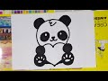 How to draw cute panda 🐼 step by step for beginners || Drawing tutorial of cute panda step by step 🐼