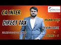 CA Inter Direct Tax Regular Batch For May / Sep 2026 Exams By CA Vijay Sarda (Lecture - 1)