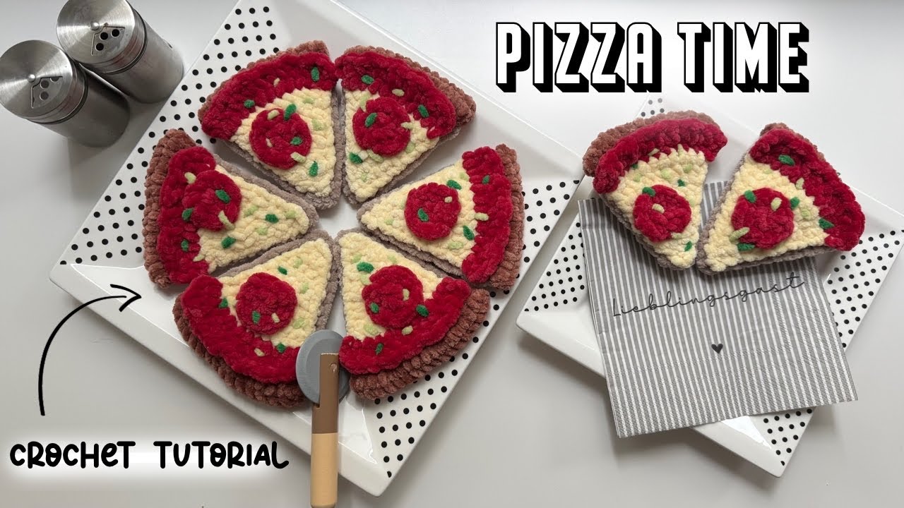 🍕 Pizza häkeln leicht gemacht | Easy Crochet Pizza Tutorial (DE&EN)