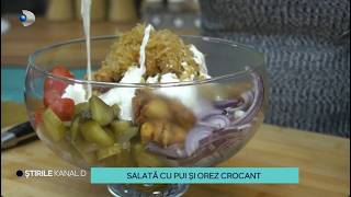 Sa cresti mare! - Reteta zilei: SALATA CU PUI SI OREZ CROCANT