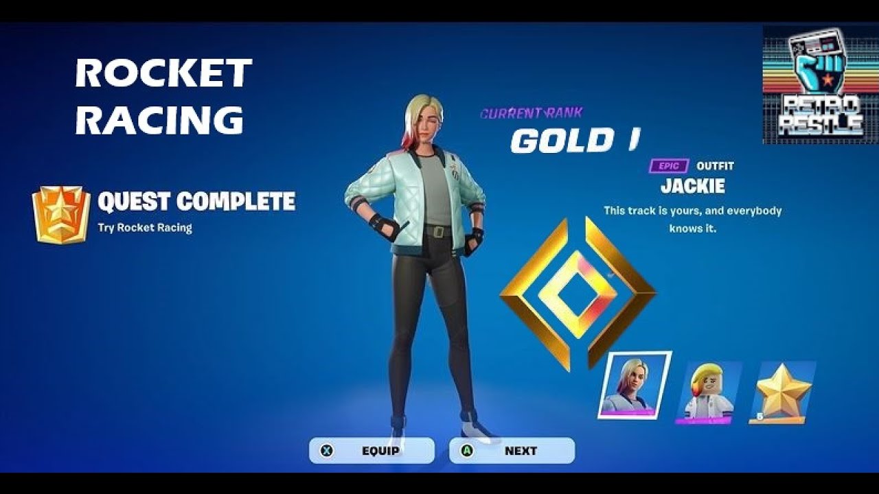Jacky Rockedt Racing Fortnite Rocket Racing | Racing to Gold Rank To Get The Jackie Outfit ...
