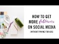 How to Get More Social Media Followers...without paying for ads