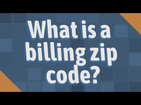 What is a billing zip code?