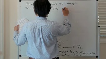 Forward vs. backward error analysis