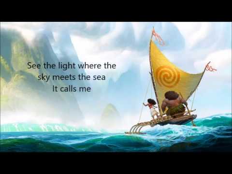 Moana How Far I Ll Go Lyrics Auli I Cravalho With Lyrics Youtube