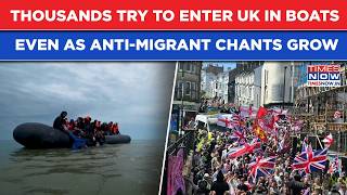 Watch Thousands Swim Towards Packed Boats To Cross Into UK Amid Migration Row| 'You're Going Back!'