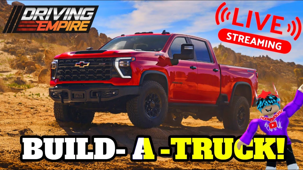 🔴LIVE🔴BUILD-A-TRUCK EVENT + 4 NEW TRUCKS IN DRIVING EMPIRE! - YouTube