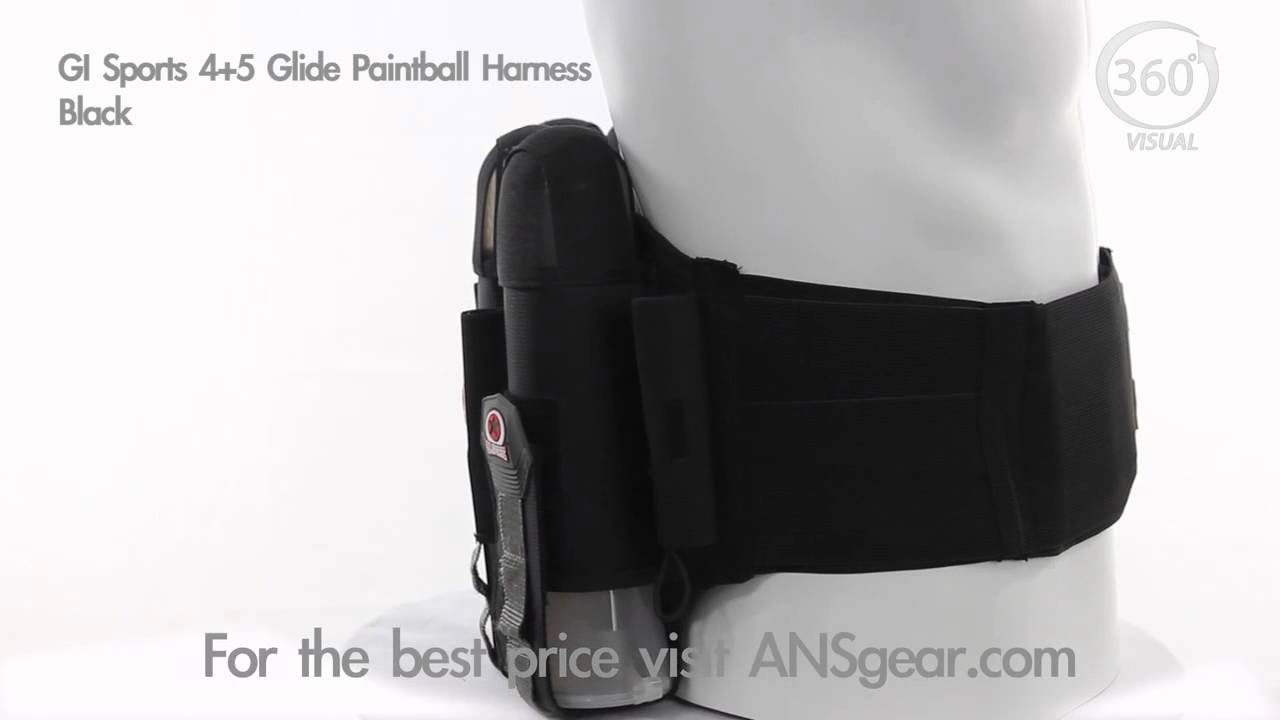 GI Sportz 4+5 Glide Paintball Harness - Black - Visual 360