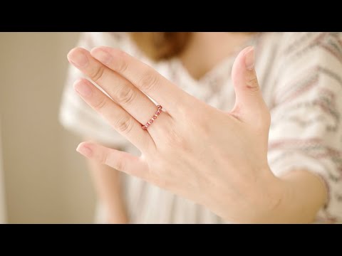 만들기 너무 쉬운 레드 크리스탈 반지 (튼튼하게 비즈 반지 마무리하는 법)👍