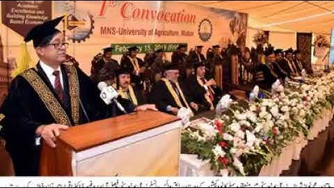 1st Convocation of MNS University of Agriculture Multan