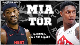 Miami Heat vs Toronto Raptors Full Game Highlights | Jan 17 | 2024 NBA Season