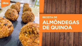 Terça na Cozinha: Festival da quinoa - Almôndegas de quinoa (28/05/24)