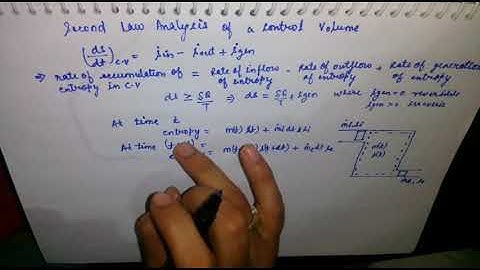 To derive formula for rate of accumulation of entropy in control volume by Satyam shukla