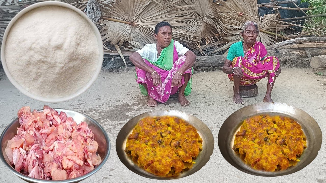 Tribe Famous Chicken Pitha recipe by our Tribal Grandmothers||rural village life..