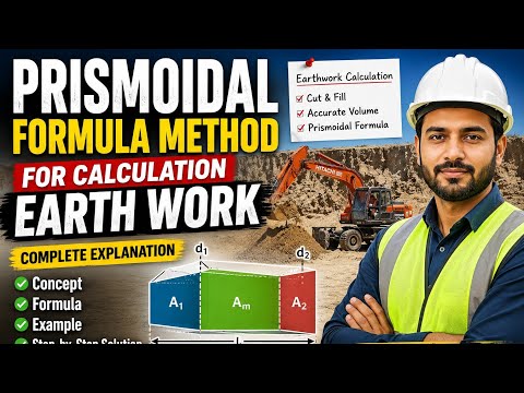 Prismoidal Formula Method for Earth Work Calculation | Earthwork Estimation | Civil  with Tariq