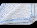 Manta para bebé a crochet paso a paso con punto frijol FÁCIL y RÁPIDO DE TEJER - Crochet for Baby