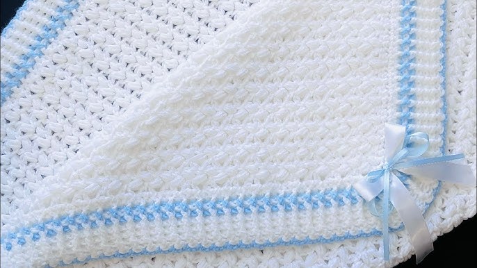 Manta Bebe Artesanal Punto Algodon 52 Cm X 52 Cm Nuevo Recién Nacido  Crochet