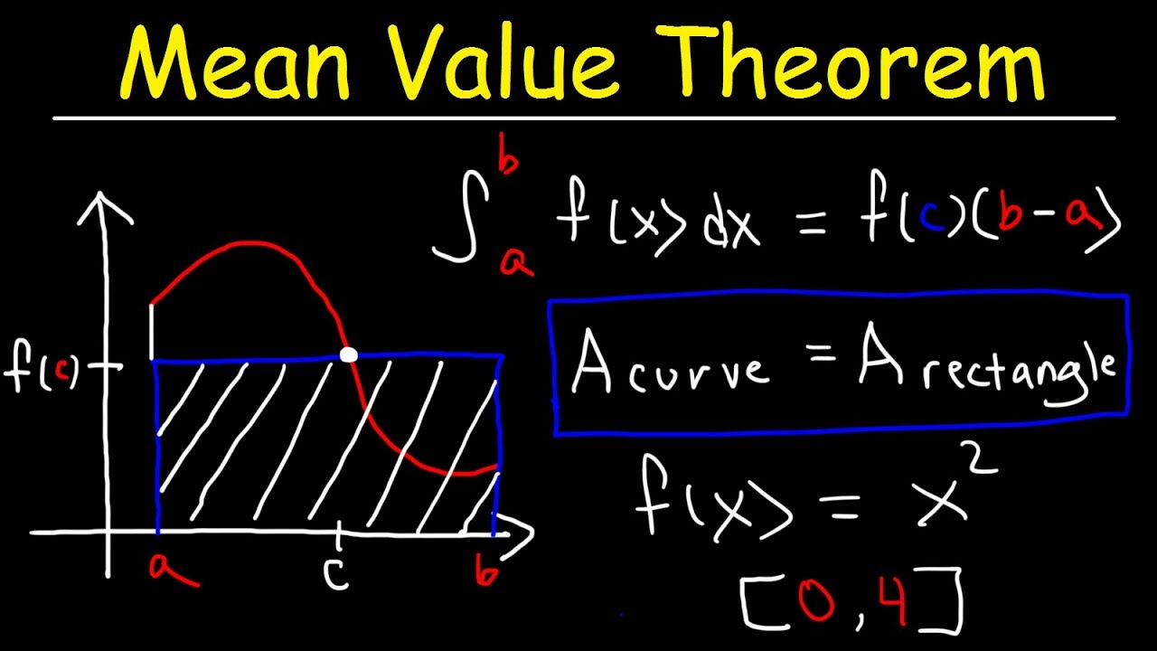 the mean value theorem for integrals homework answers